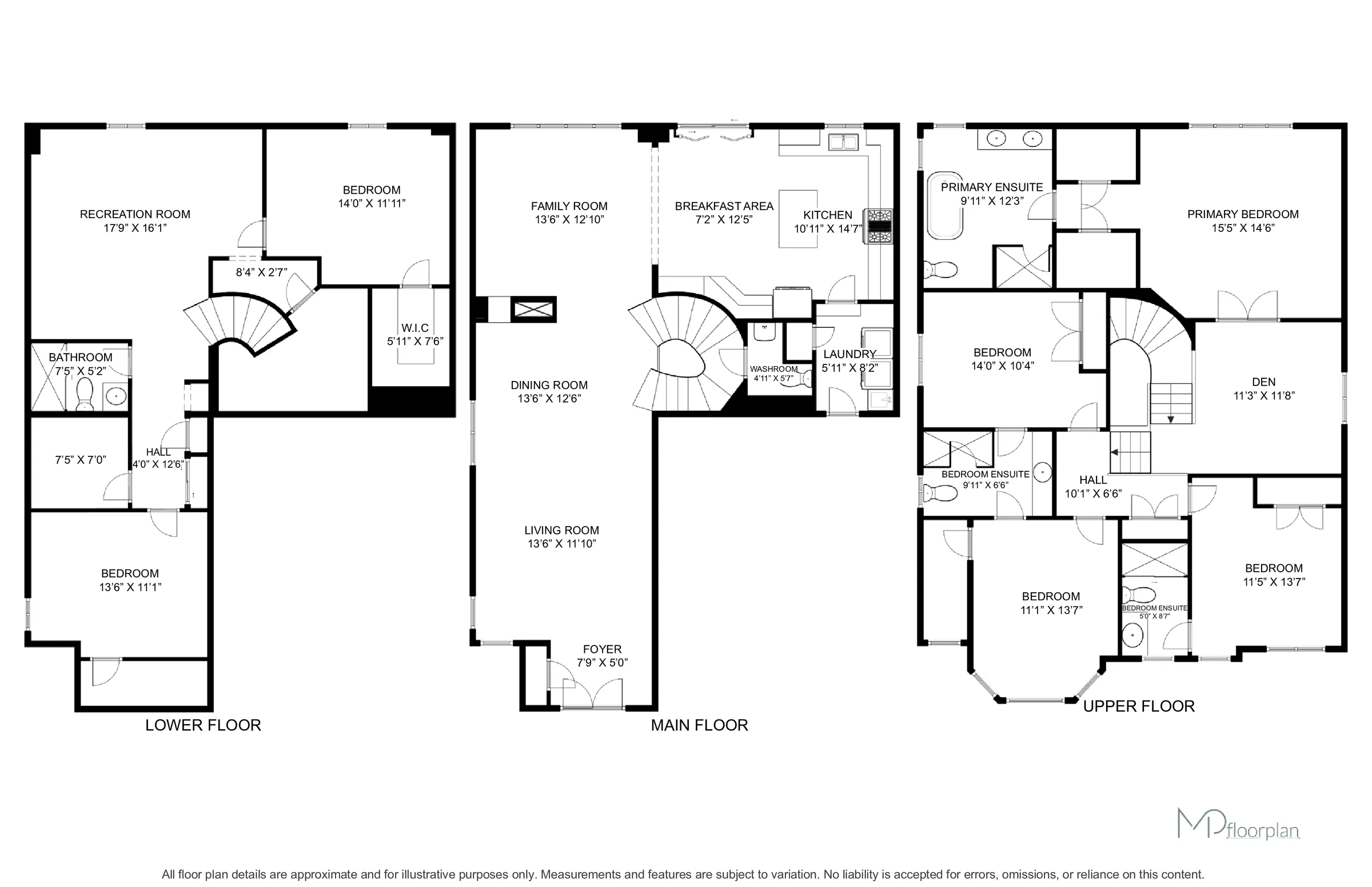 Floor plan of 14 Snowling Drive, Ajax