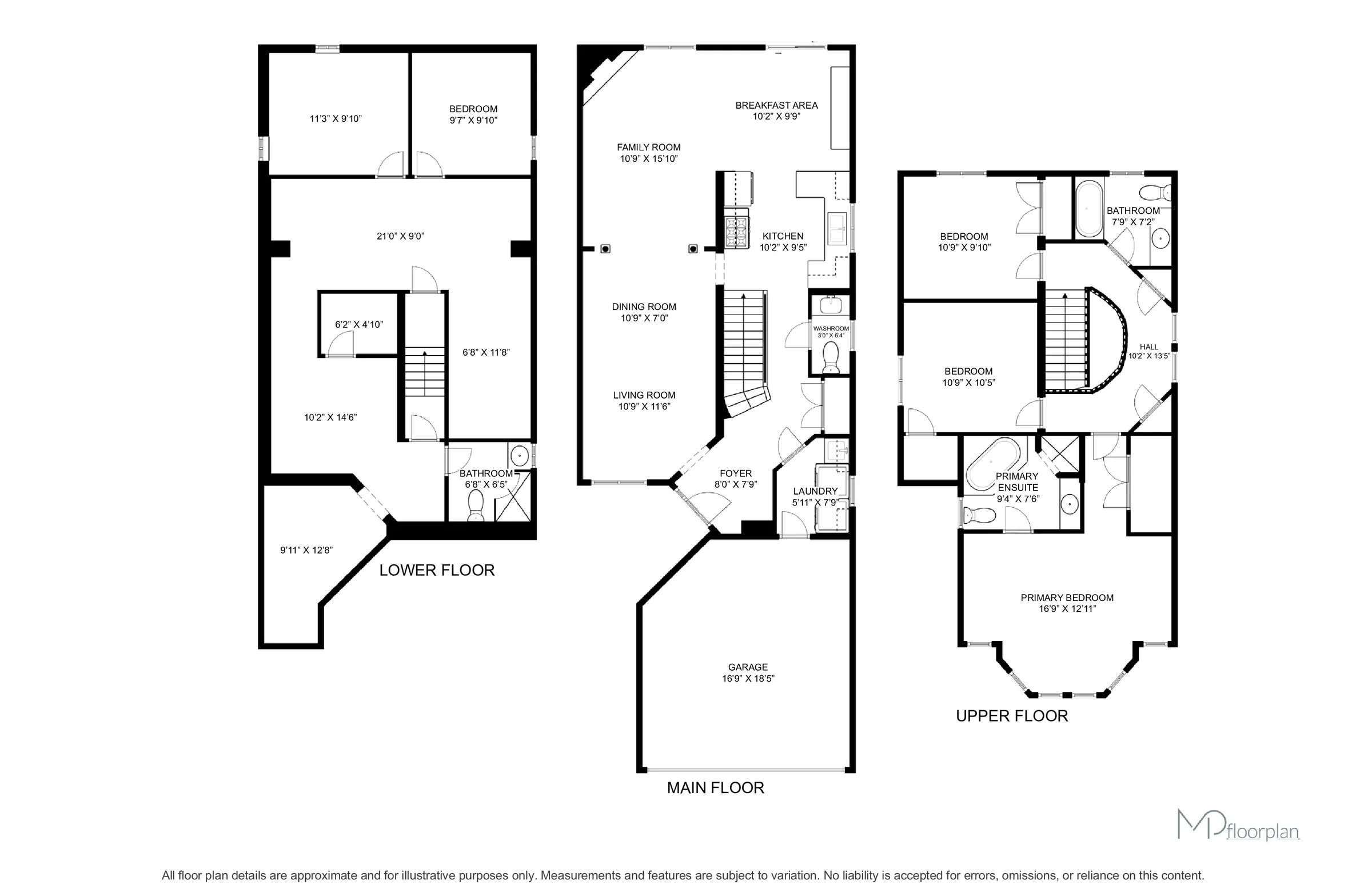 Floor plan of 35 Markwood Crescent, Whitby