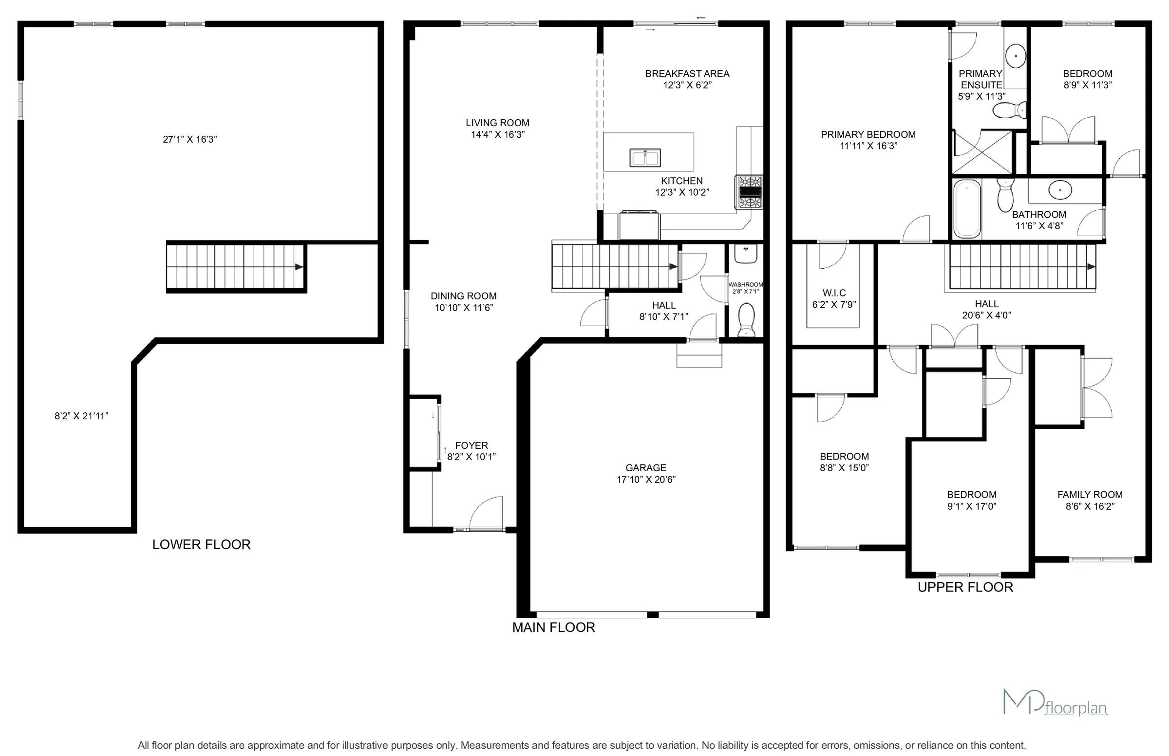 Floor plan of 11 Cisco Drive, Whitby