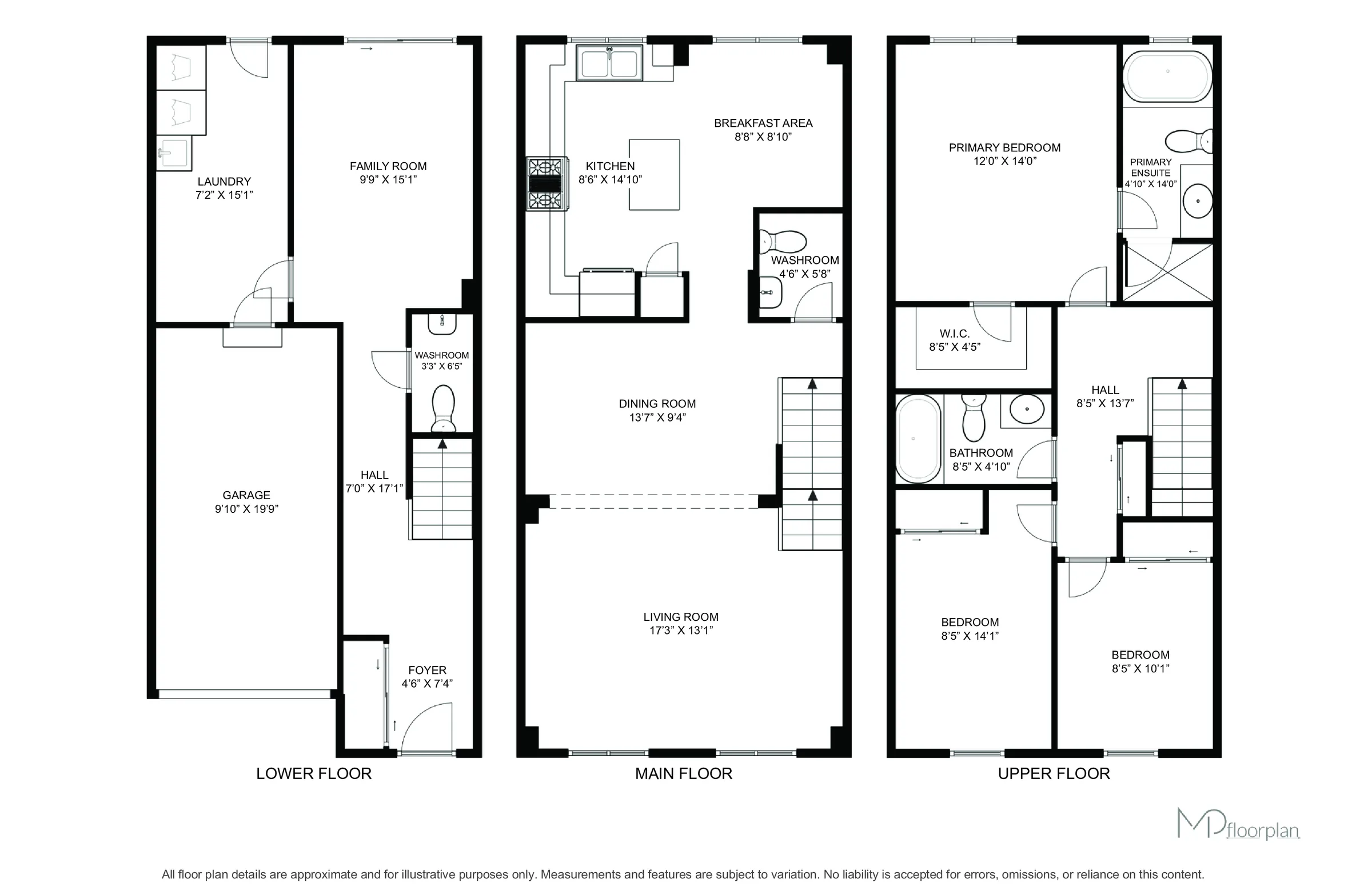 Floor plan of 40 Memory Lane, Brampton