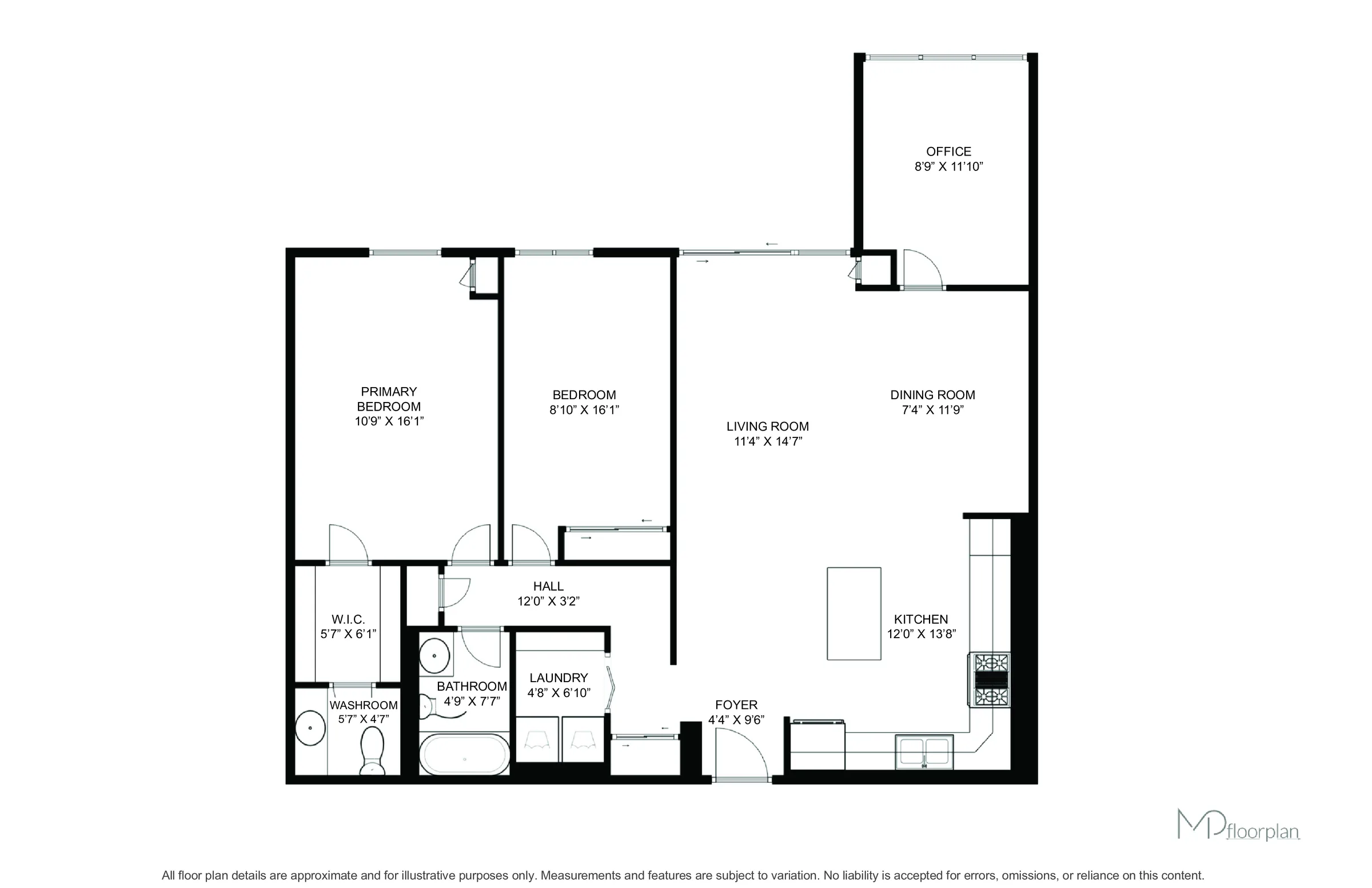 Floor plan of #112-75 Emmett Avenue, York