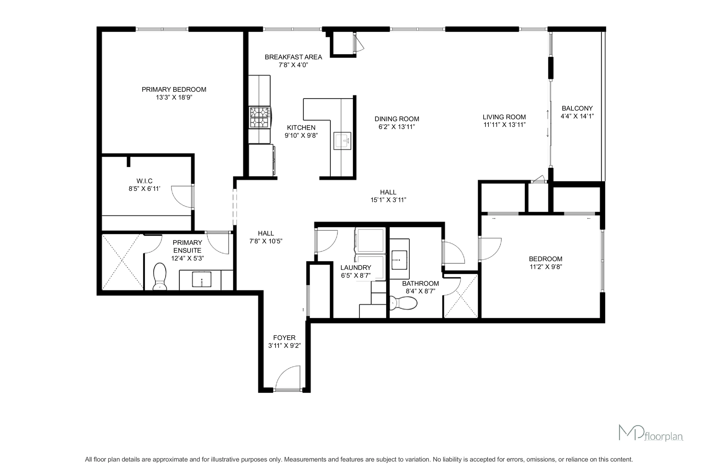 Floor plan of #1513-100 Burloak Drive, Burlington