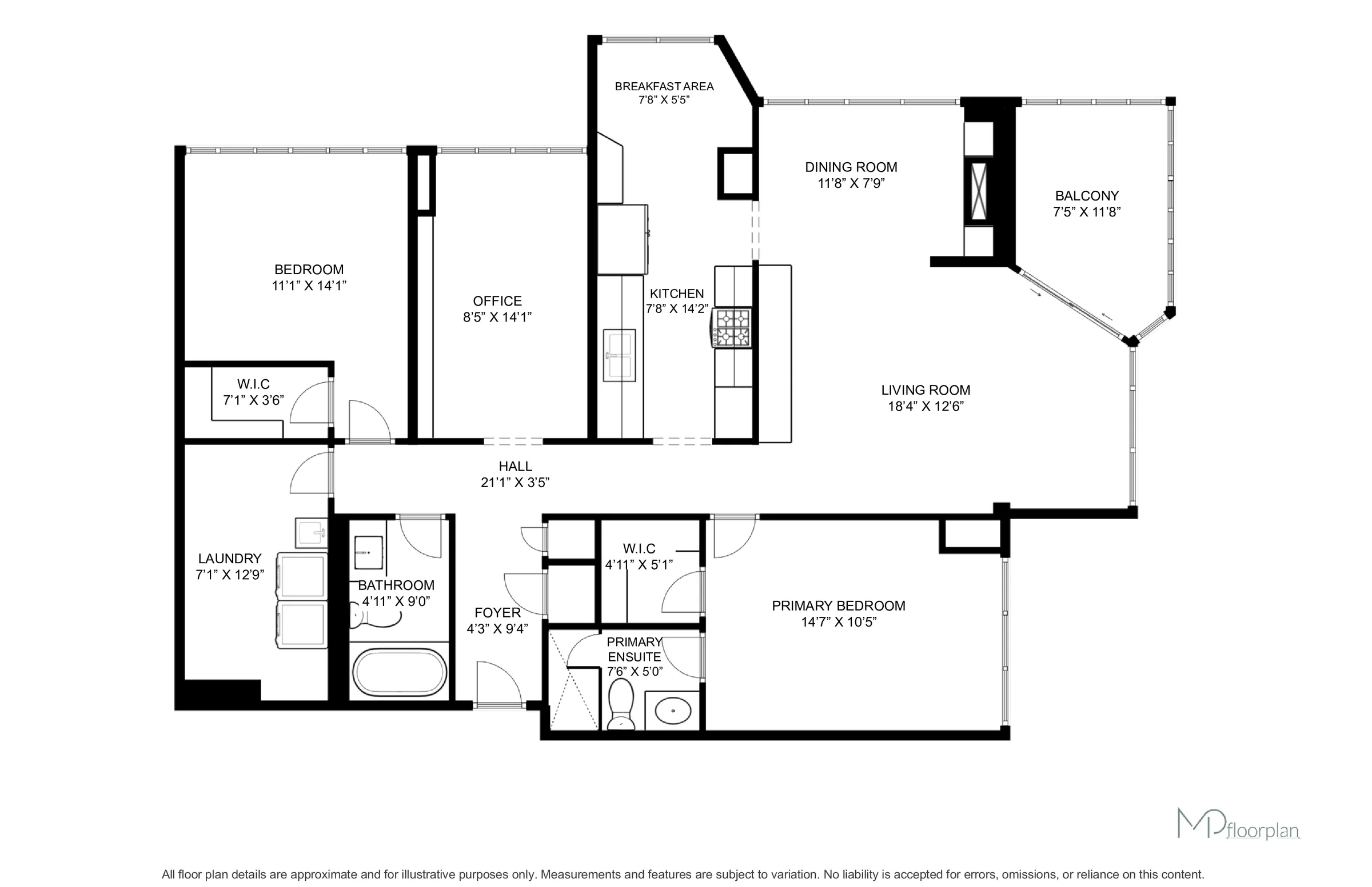Floor plan of #301-1580 Mississauga Valley Boulevard, Mississauga