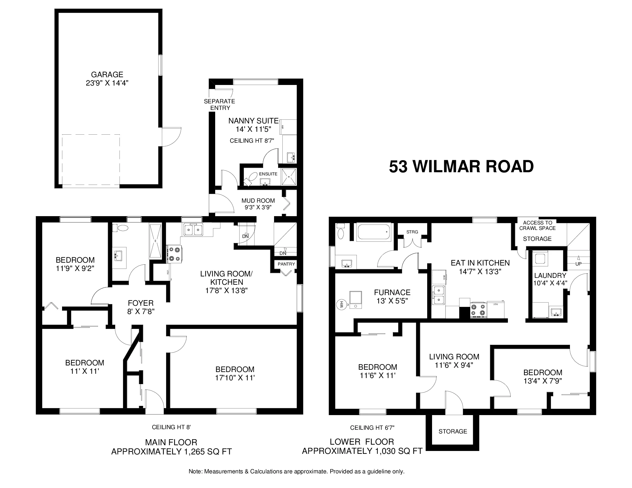 Floor plan of 53 Wilmar Road, Etobicoke