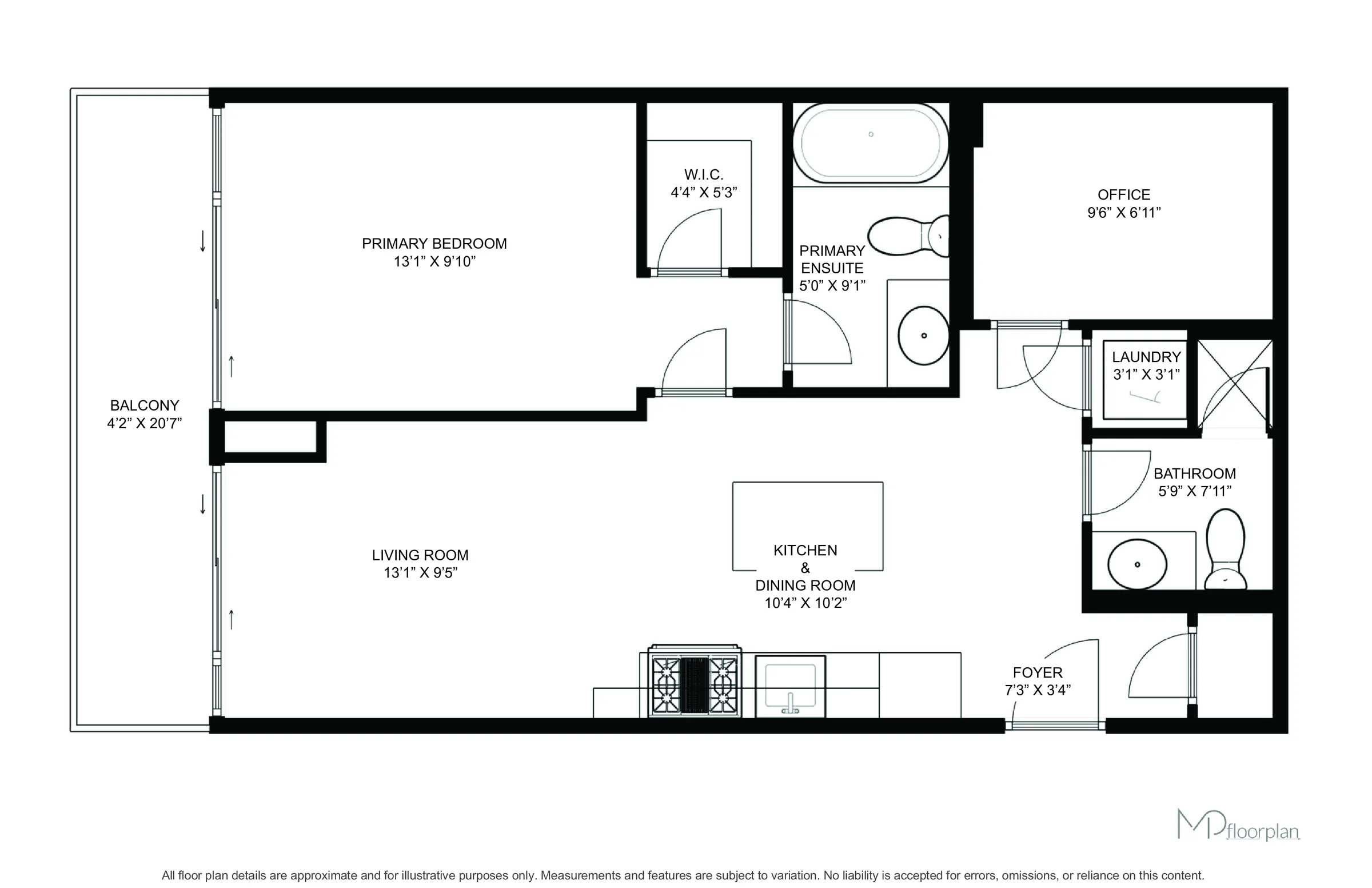 Floor plan of #2505-200 Bloor Street West, Toronto