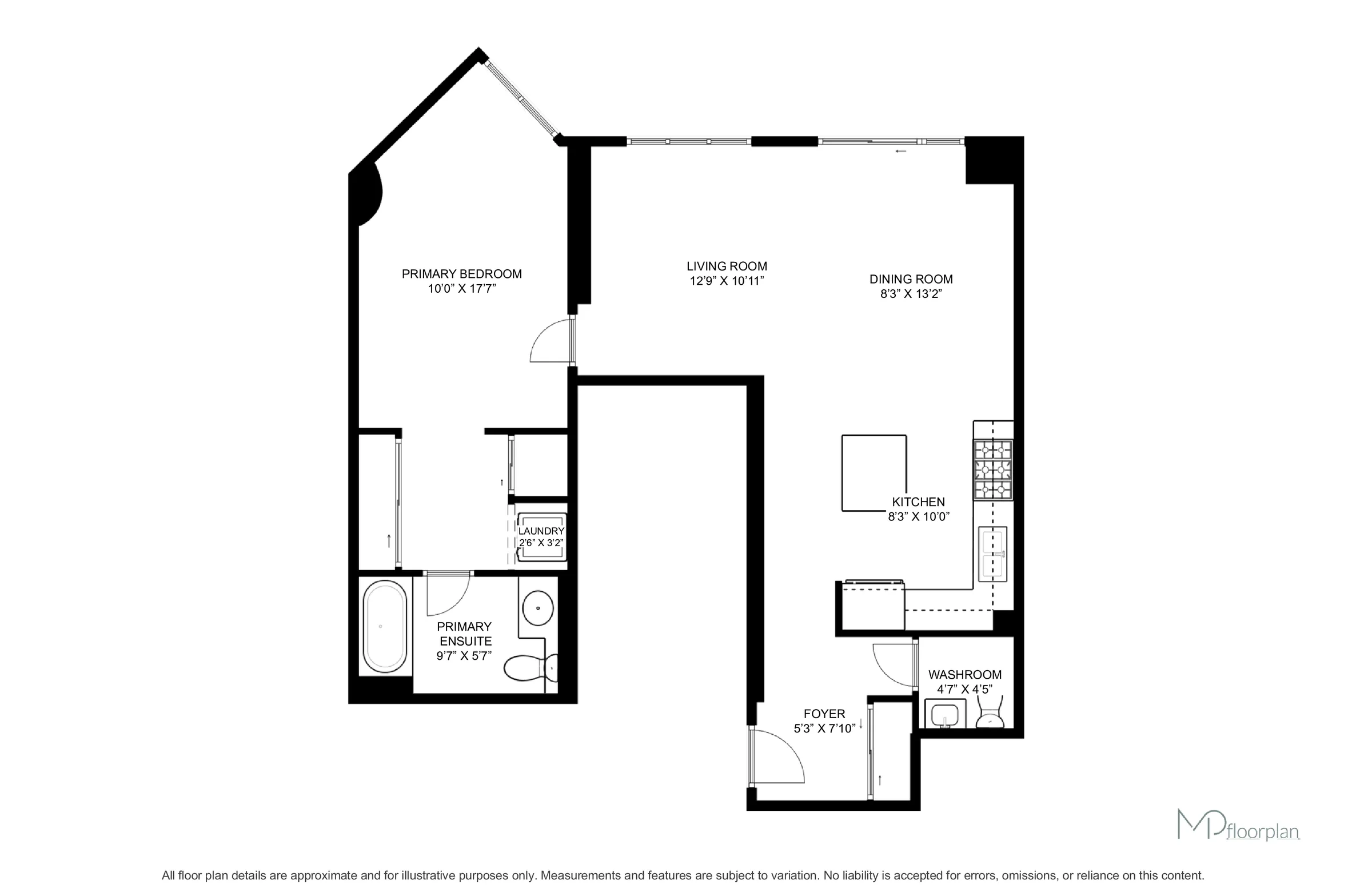 Floor plan of #604-3939 Duke of York Boulevard, Mississauga
