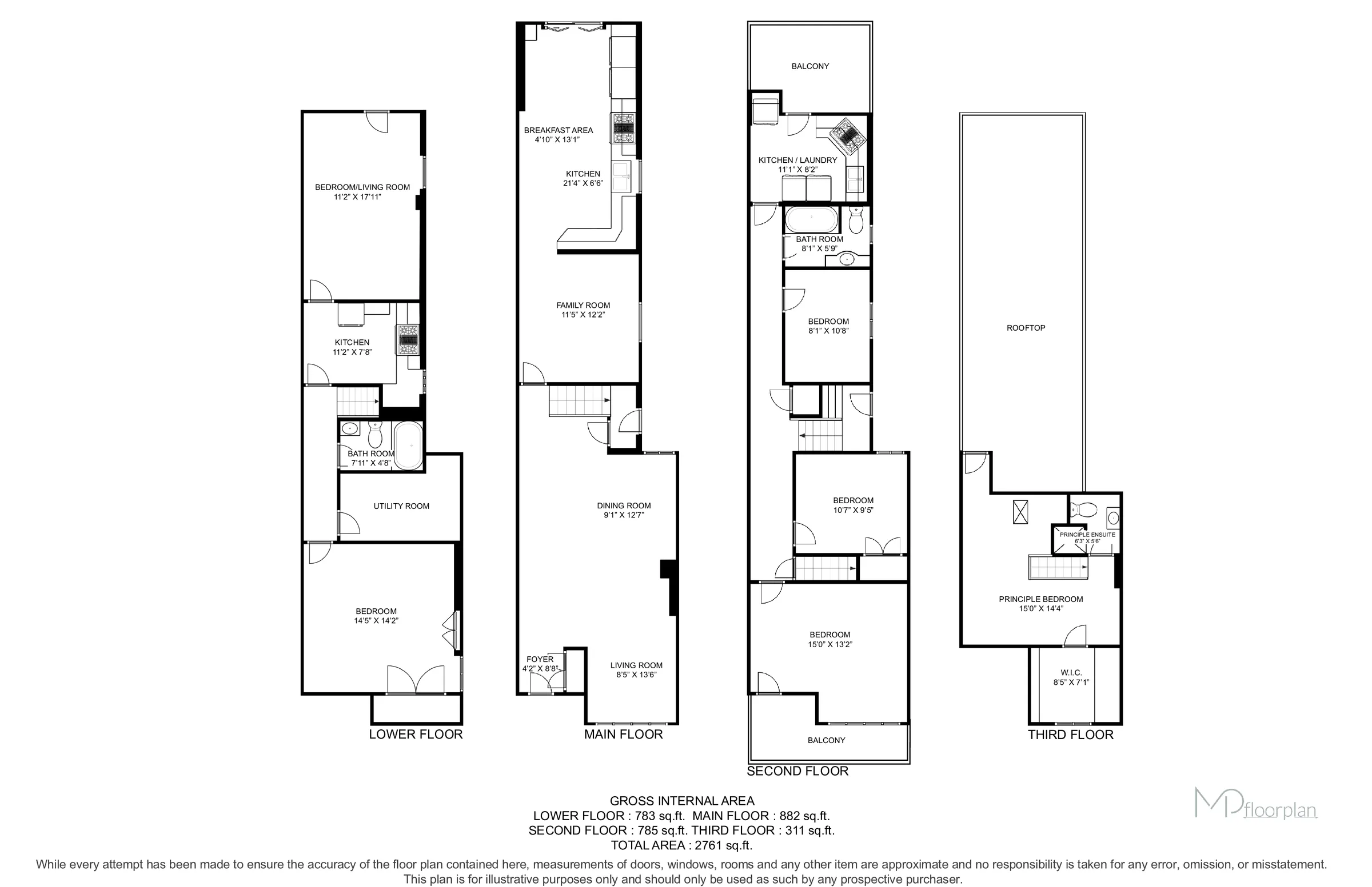 Floor plan of 541 Ossington Avenue, Toronto